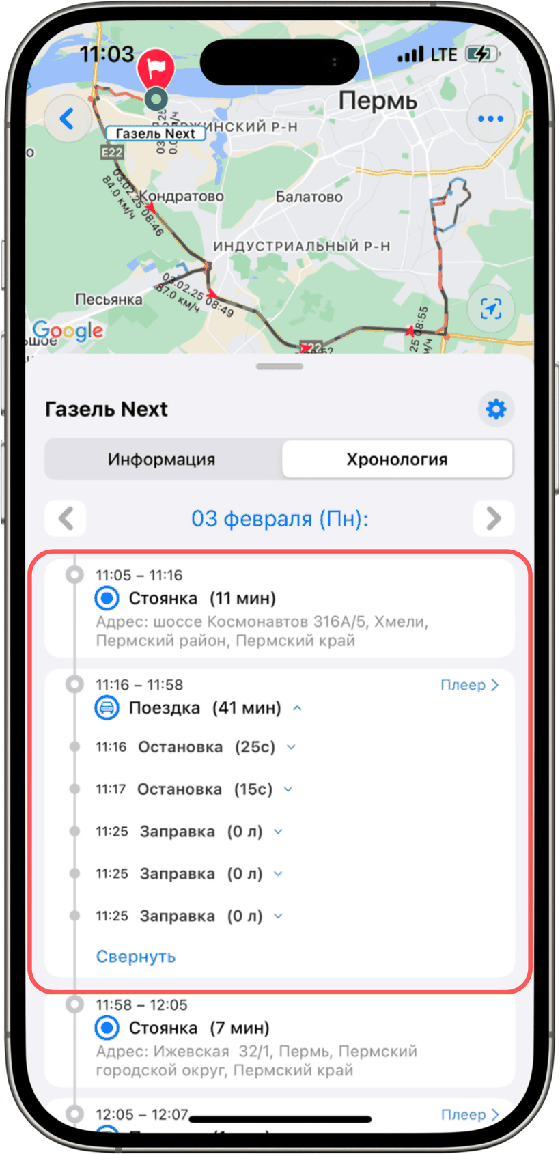 Развернутые группы событий